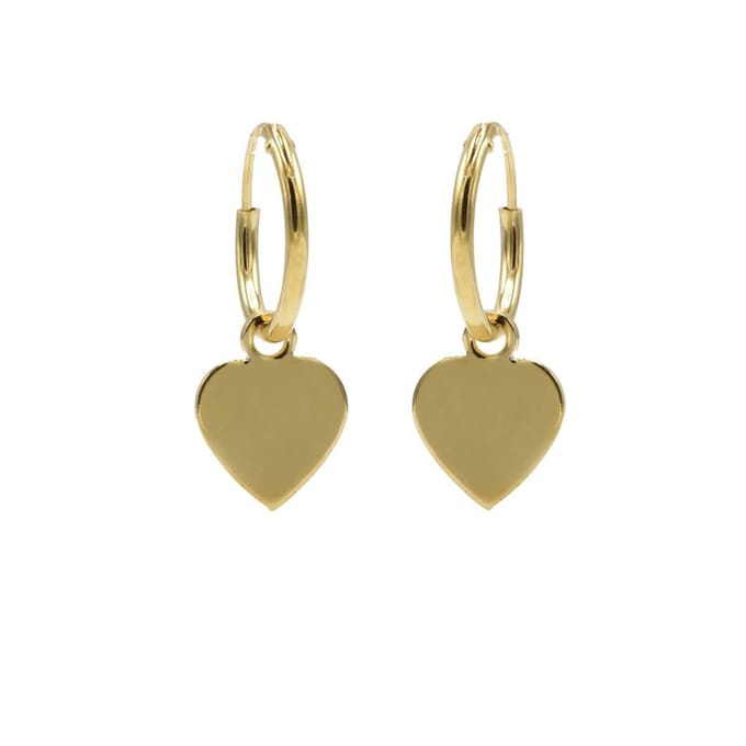 Karma Oorringen Hoops Heart Goud