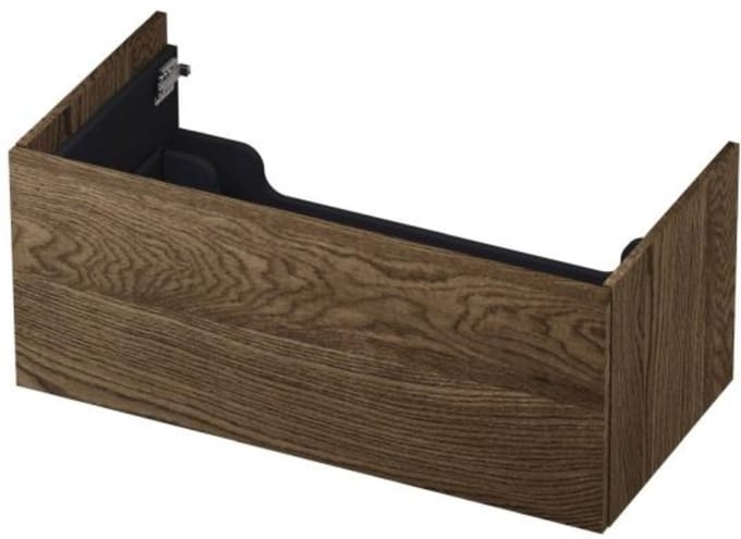 INK - Onderkast 1 Lade Push 2 Open Bestaande Uit - 900x450x376 Mm - Massief Eiken Charcoal