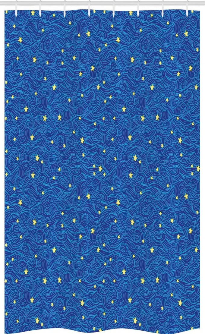 ABAKUHAUS 61978 Douchegordijn – 120x180 cm – polyester, donkerblauw
