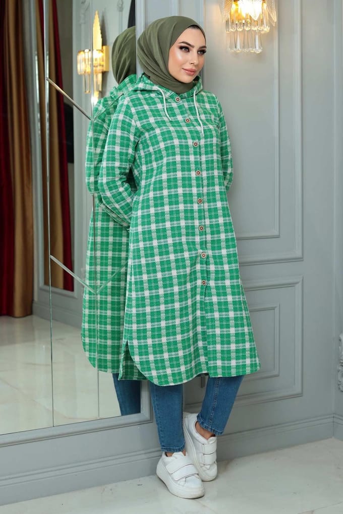 Geknopt Chanel Cape Groen