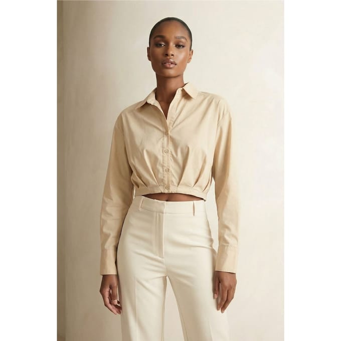 Casual Knooptop Crop Shirt