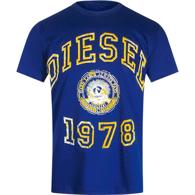 Diesel Large 1978 Design Marineblauw T-shirt
