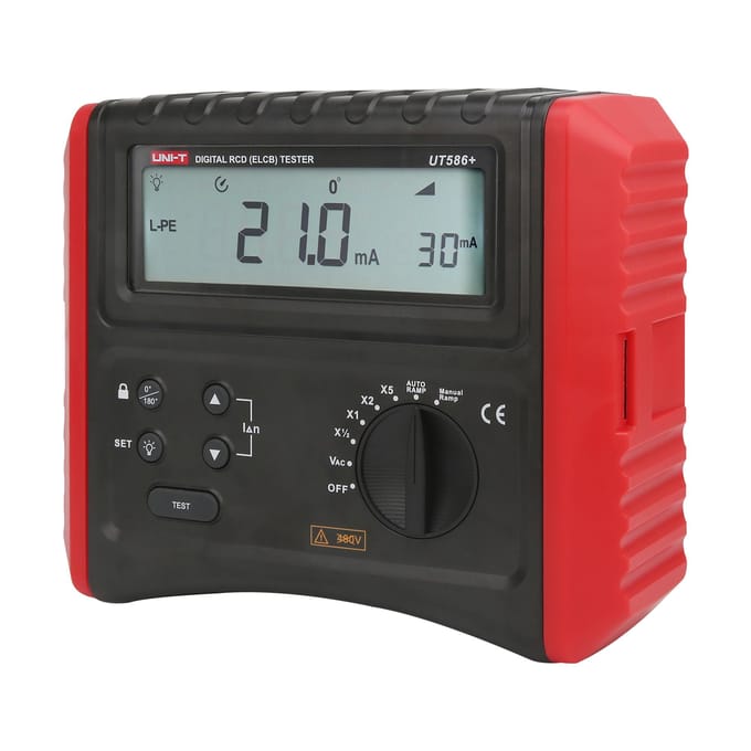 UNI-T UT586+ - Professionele Aardlekschakelaar Tester - Fasevolgorde - Loopimpedantie