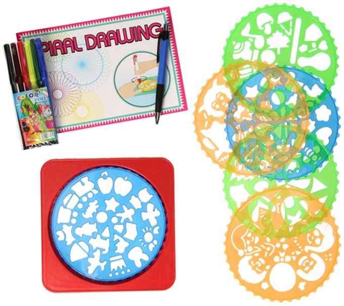 Lobbes spiraal tekenset creatief speelgoed 15-delig voor kinderen.