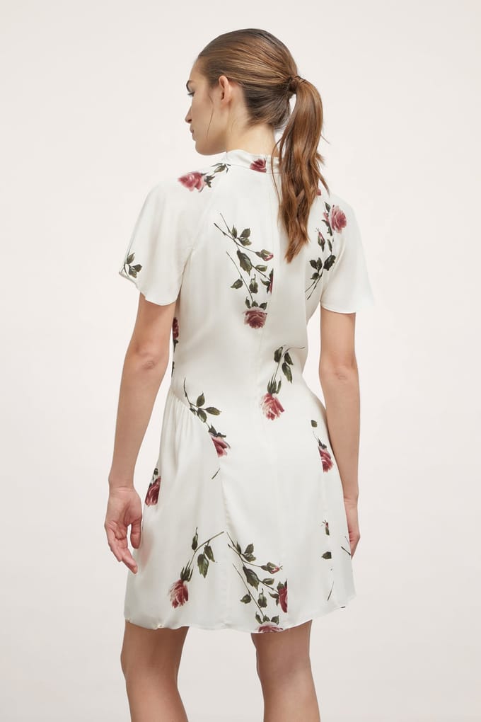 Motivi Floral Pattern Mini Dress White Maat: 38 | Mini Jurken Outlet | Dames | Wit