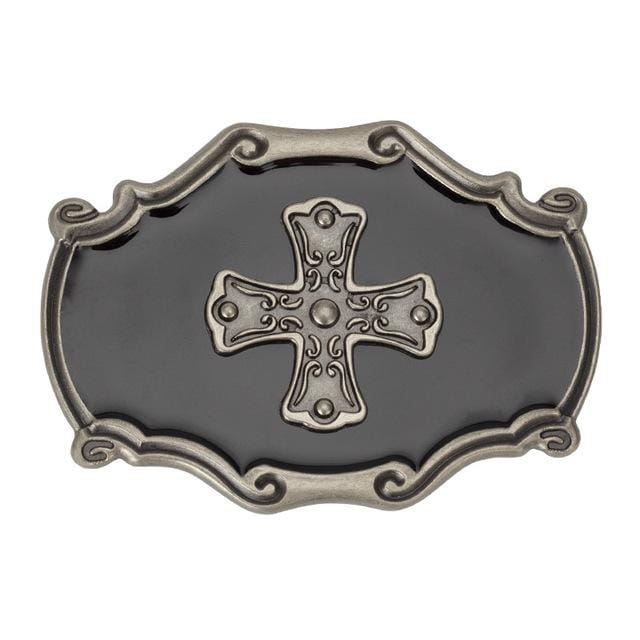 Vintage kruisriemgesp gray