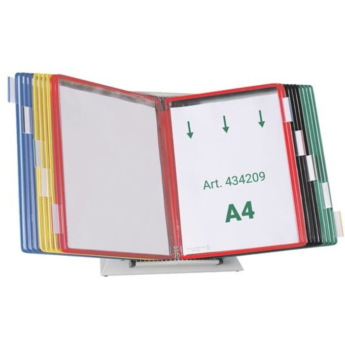Tarifold display panel system - for A4 - assorted frame with light grey wall unit