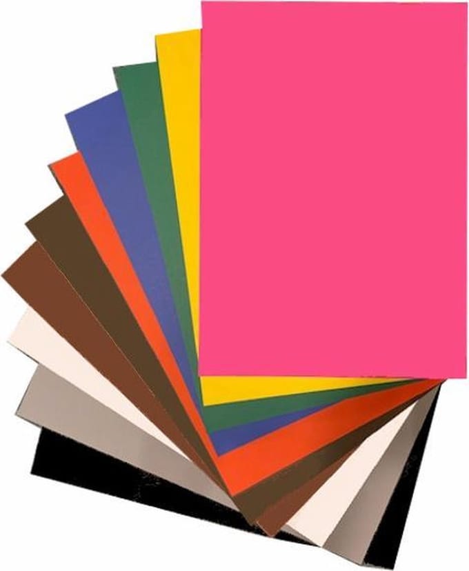 Quantore Grote vellen knutselkarton - 50x70 cm - 10 gekleurde vellen