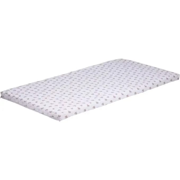 Reisbedmatras voor baby's FreeON by Bubaba Grey Hearts