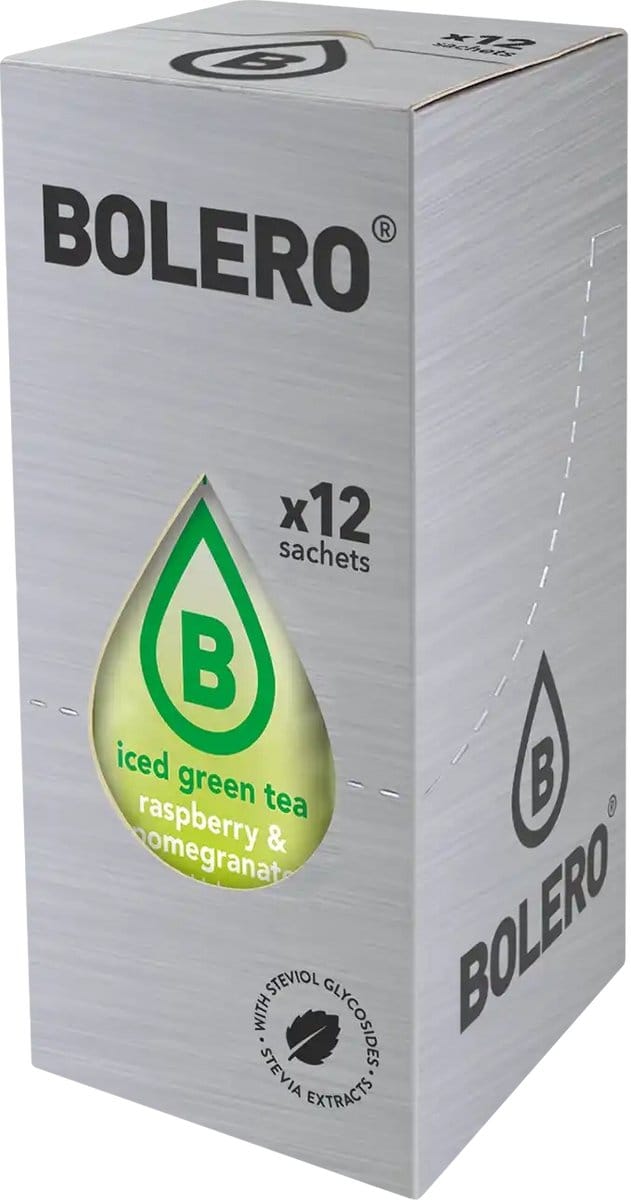Bolero Iced Green Tea - 12x 3 g - Raspberry Pomegranate