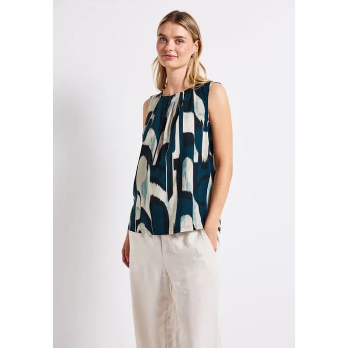 Blousetop met rimpels