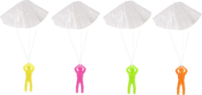 Parachute lanceren | Parachutespringer | 5 Cm | 4 stuks