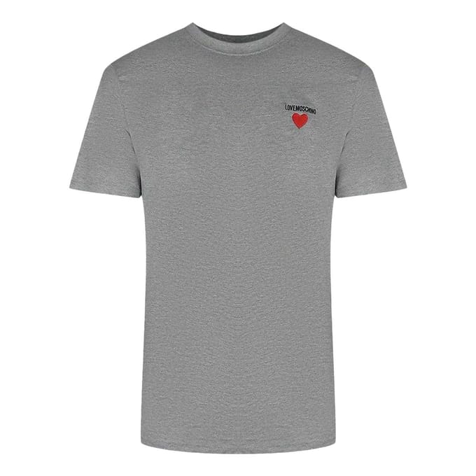 Love Moschino Katoenen heren-T-shirt (Grijs)