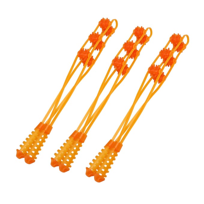 3 stuks Handmatige Rugmassage Roller Touw Draagbaar Vermindert Pijn Draagbaar Cellulitis Zelfmassage orange