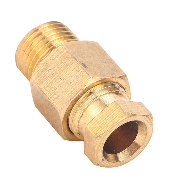 Messing Rechte Blok Connector Adapter voor Pijpverbinding Elbow Oil Pipe Fitting PD610