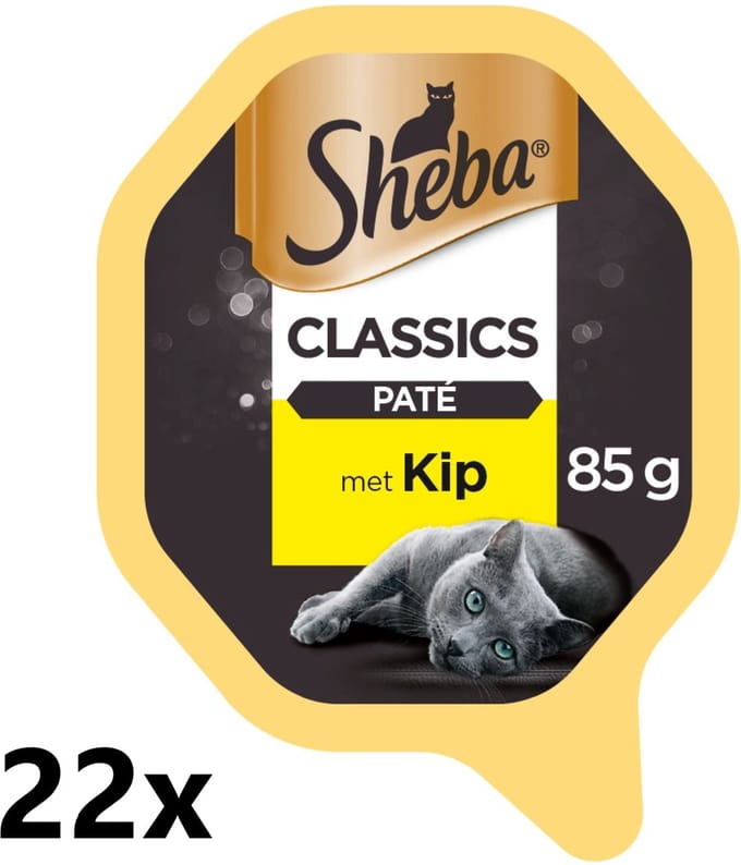 22x Sheba - Classic Paté Kip - Kattenvoer Natvoer - 85 g