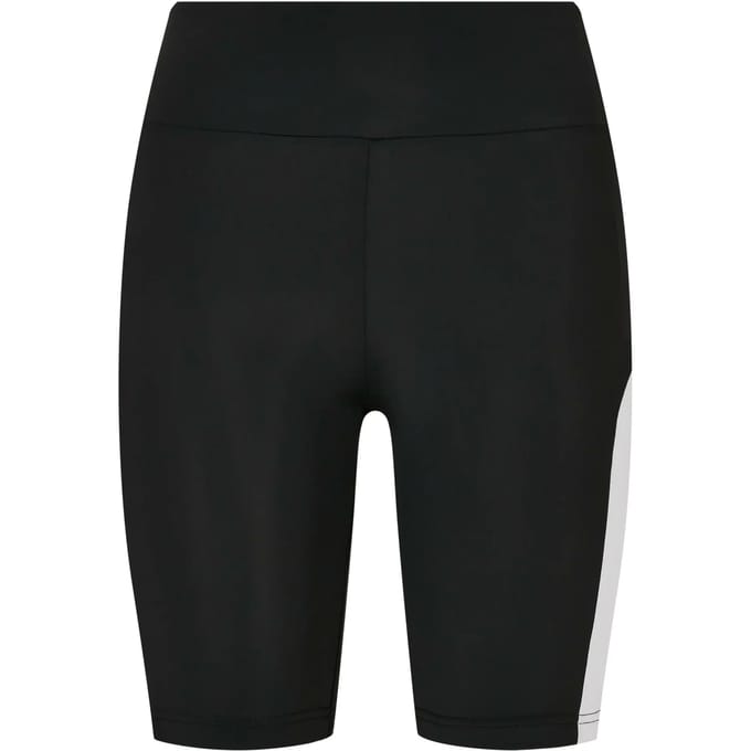 Urban Classics - Color Block Korte cycle broek - S - Zwart/Wit