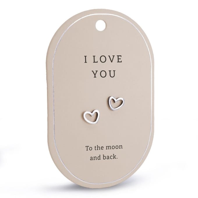 Oorbellen - Zilver - I love you- miko