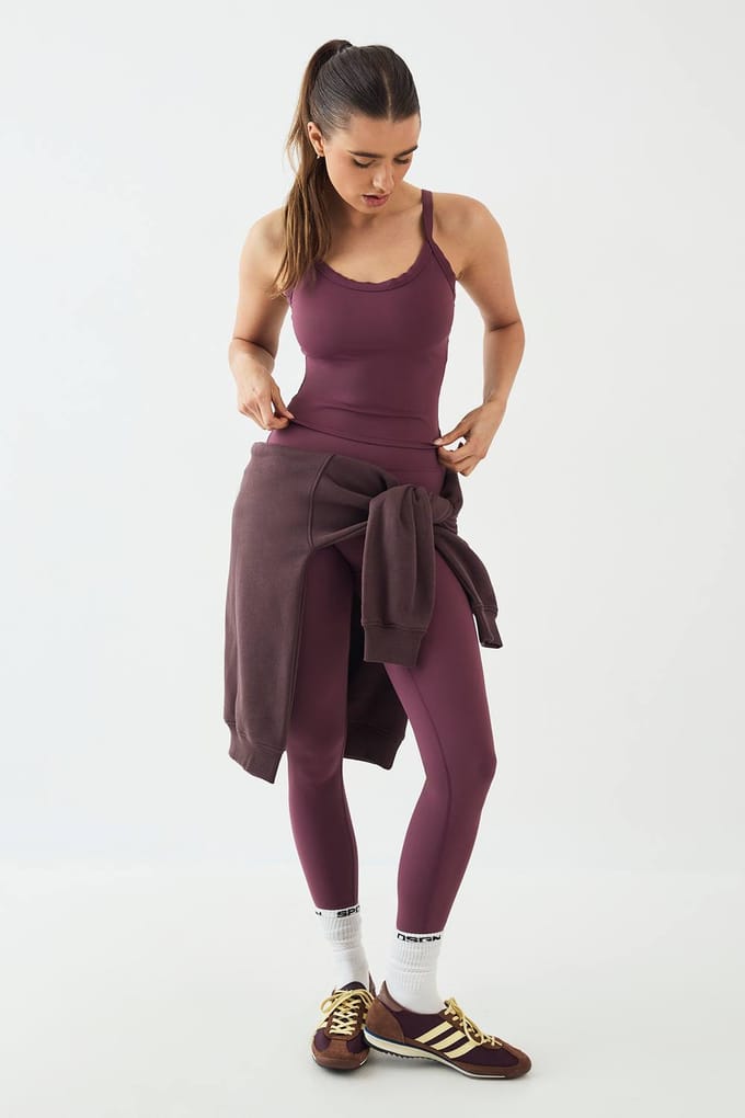 Dames Dsgn Studio Ultra Sculpt Vest Top Met Dikke Afwerking | Pruim | Maat: Medium