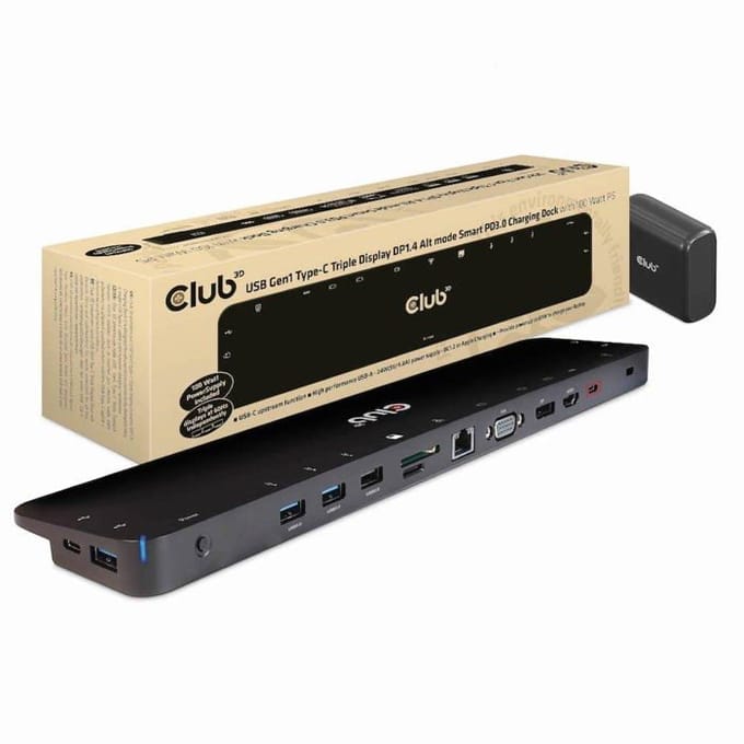 Club 3D CSV-1565 - docking station - USB-C - VGA HDMI DP - GigE
