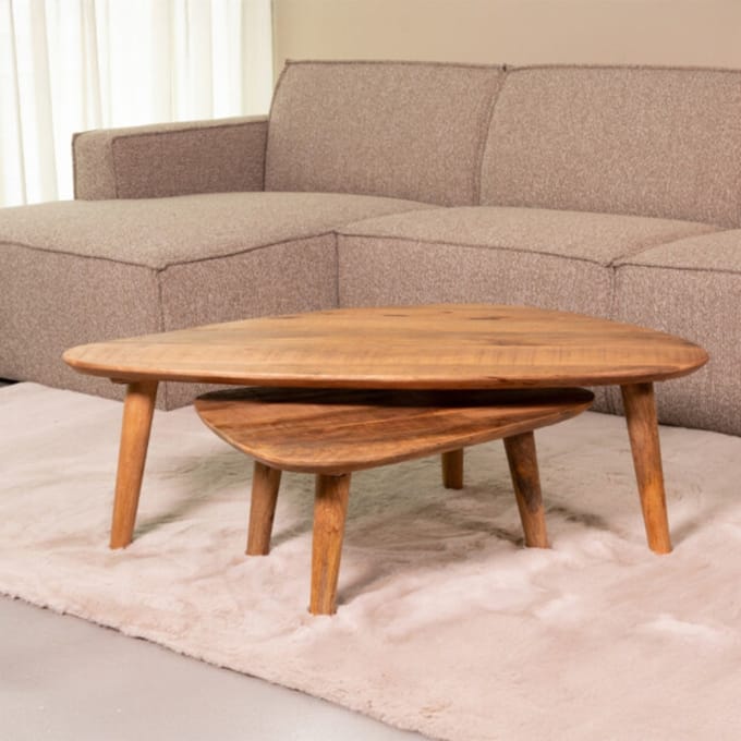 LABEL51 Gregg Salontafel - Naturel - Hout - 110 cm