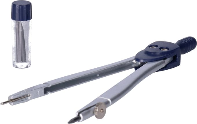 CM Centrum Passer set - 2 delig - Voor school - Wiskunde - 11 cm - met potloodvullingen - tekenen