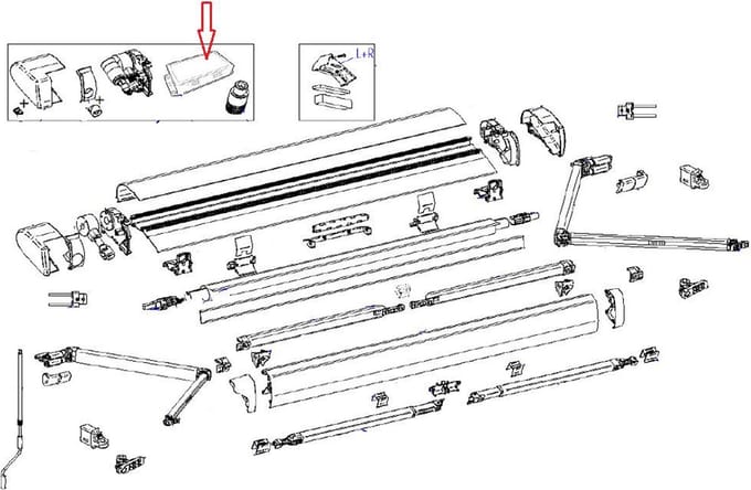 Thule 6300 Bedieningspaneel 12V