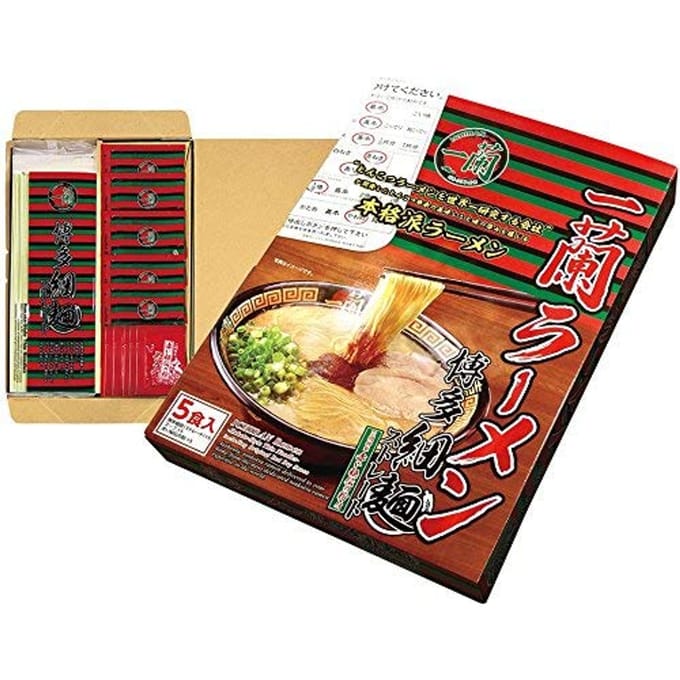 Ichiran Ramen Hakata Dunne Noedels (Direct) met Secret Flour, 5 porties black