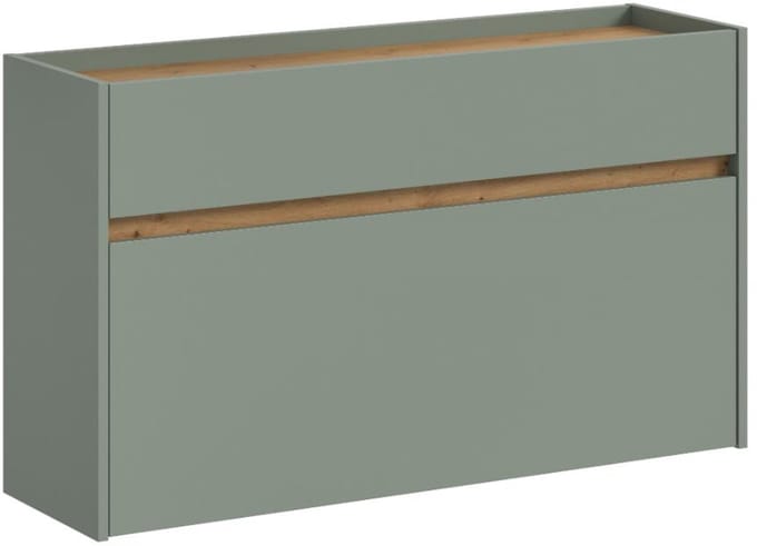 Drive schoenenkast 1 vouwdeur, 1 lade salvie decor.