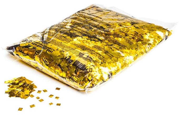 Magic FX CON12GL vierkante metallic confetti 6x6mm goud