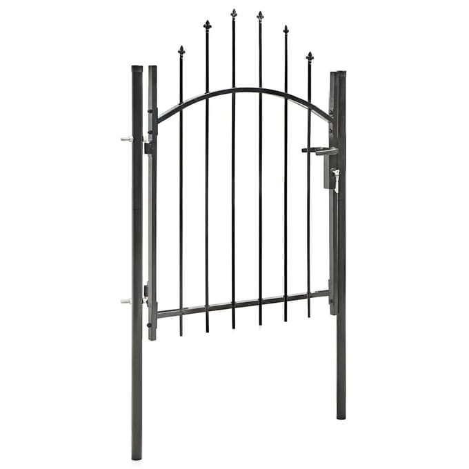 vidaXL - Tuinpoort - Woerden - staal - 1x1m - zwart
