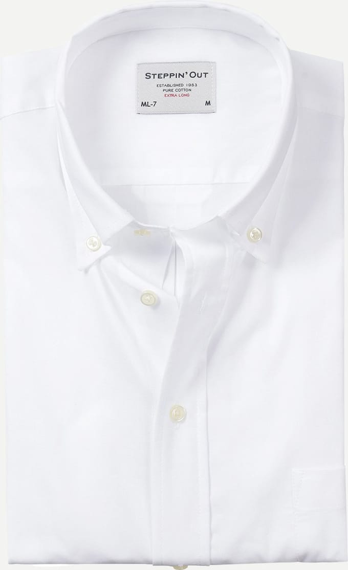 Steppin' Out Extra Long Sleeves fine Oxford Overhemd - Maat M - Heren