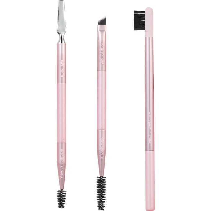 Real Techniques Make-Up Borstel Set Real Techniques Brow Styling Roze 3 Onderdelen