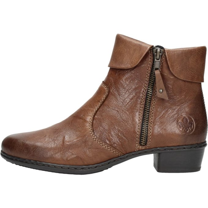 Rieker - Dames Enkellaarsjes Cognac 40