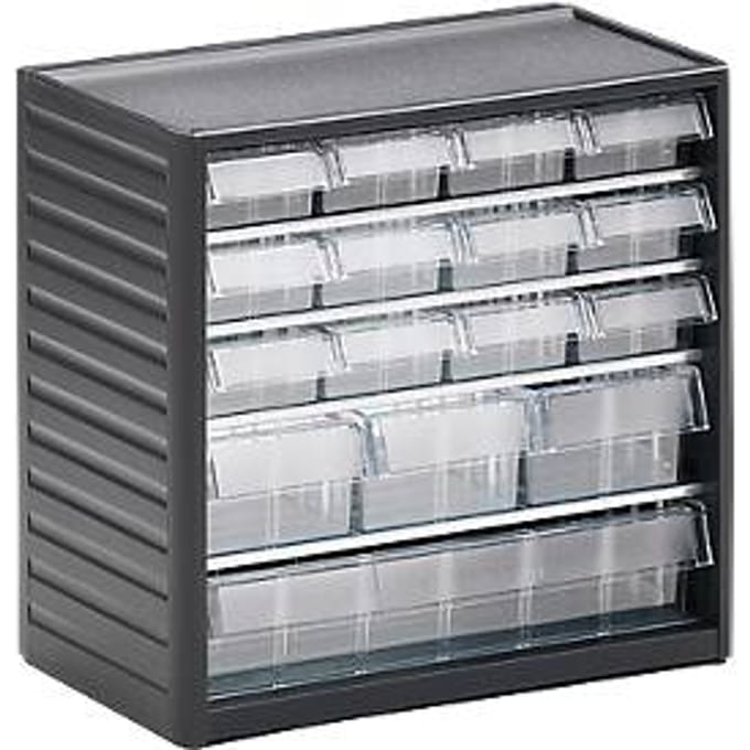 Treston onderdelenkast serie 290C, 16 schuifladen