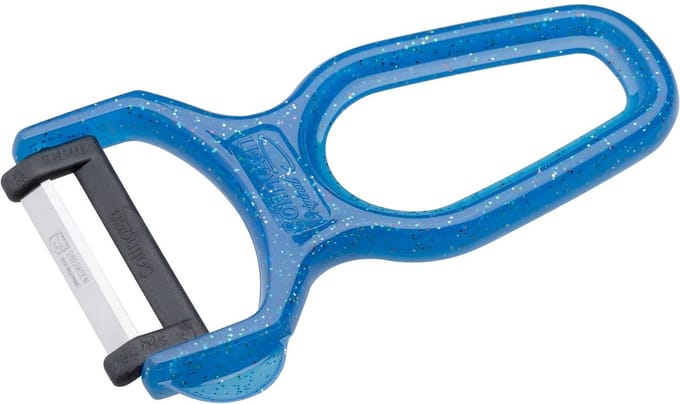 RÖR Solingen Dunschiller – RVS – Lemmet 5 cm – Heft Kunststof – Blauw Glitter