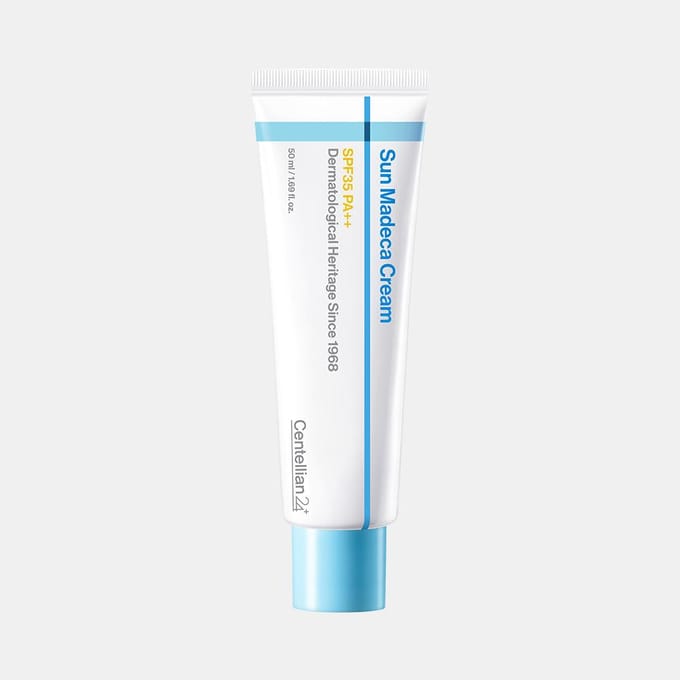 Centellian24 Sun Madeca Cream (50ml) – Calming Daily Sunscreen with TECA™ & Blue Complex, SPF50+ PA++++, Korean white