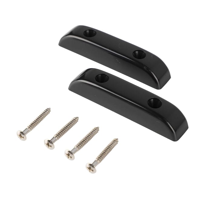 2 Stuks Bas Duimsteun Plastic Antislip Lichtgewicht Jazz Basgitaar Duim Vingersteun GM01 Zwart black