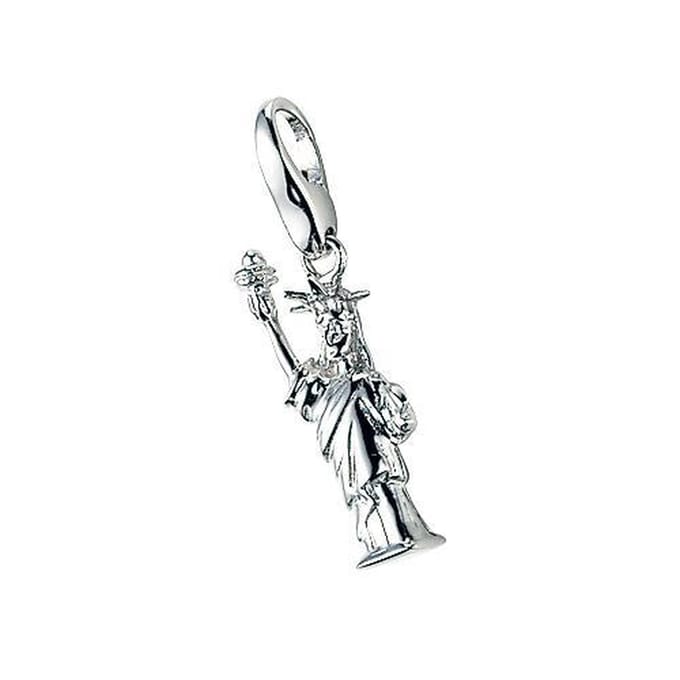 Bedel - charm 925/000 glanzend gerhodineerd zilver * vrijheidsbeeld * met karabijn.