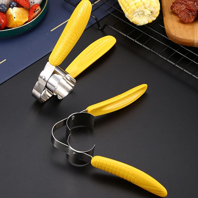 Maiskolf Ontpitter Handmatig Maïs Schiller Dorsmachine Snelle Maïskorrel Snijder Gereedschap met Veiligheidshandvat yellow