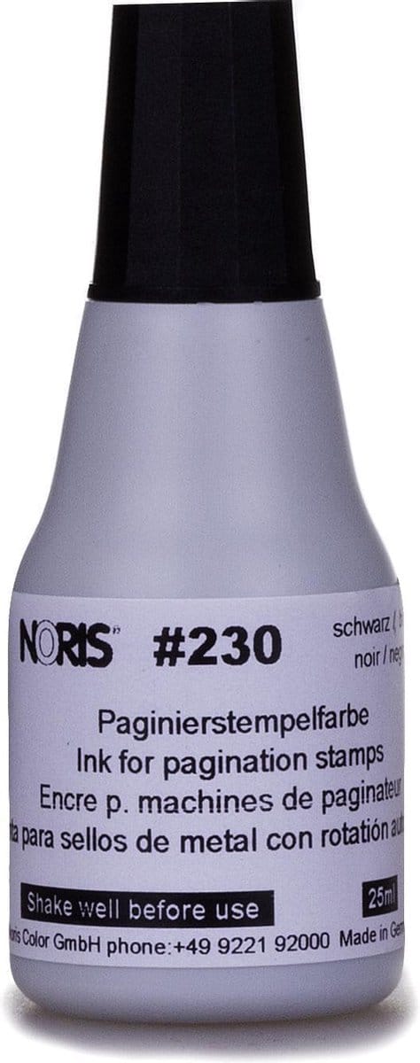Stempelinkt voor Numeroteurs | Noris #230 | Zwart | 25ml