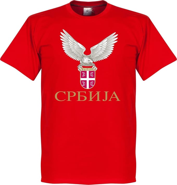 Servië Crest T-Shirt - Rood - S