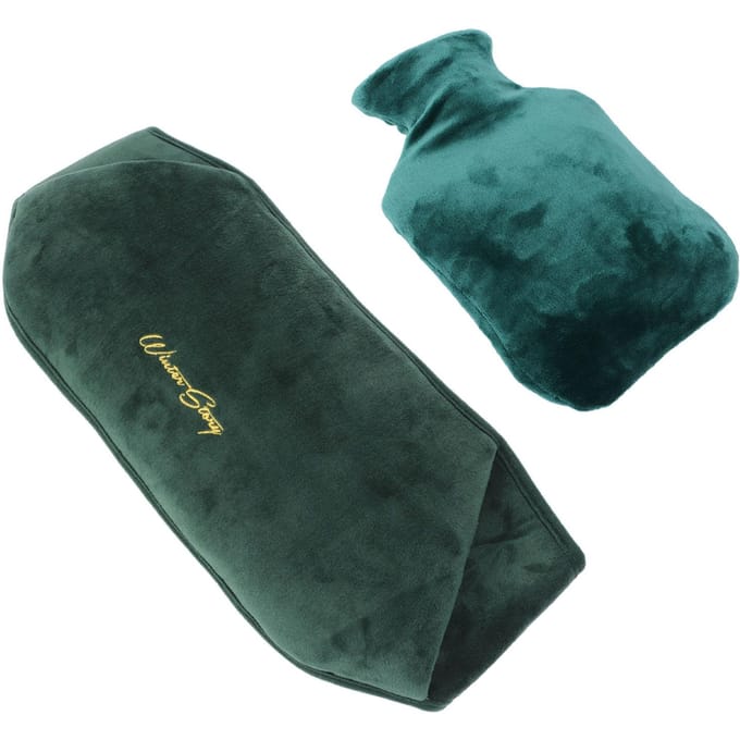 Bouillotte avec Ceinture 1000ml Double Insertion Mains Réglage Libre Bouillotte Eau Chaude pour Bureau