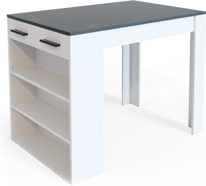 Vicco Repose Eetkamertafel – 67 x 100 cm Antraciet/wit