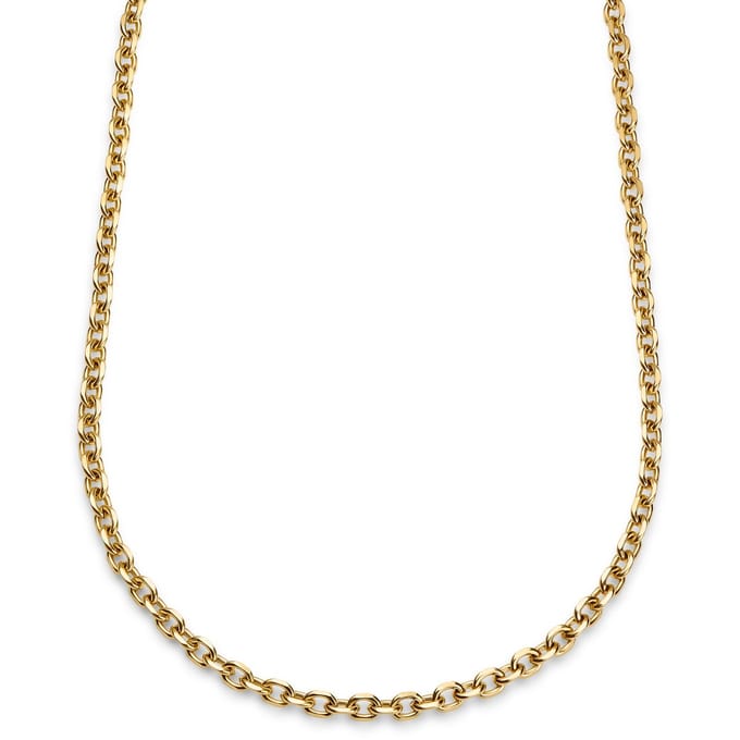 Essentials | 5 mm Goudkleurige Ketting met Gebogen Venetiaanse Schakels