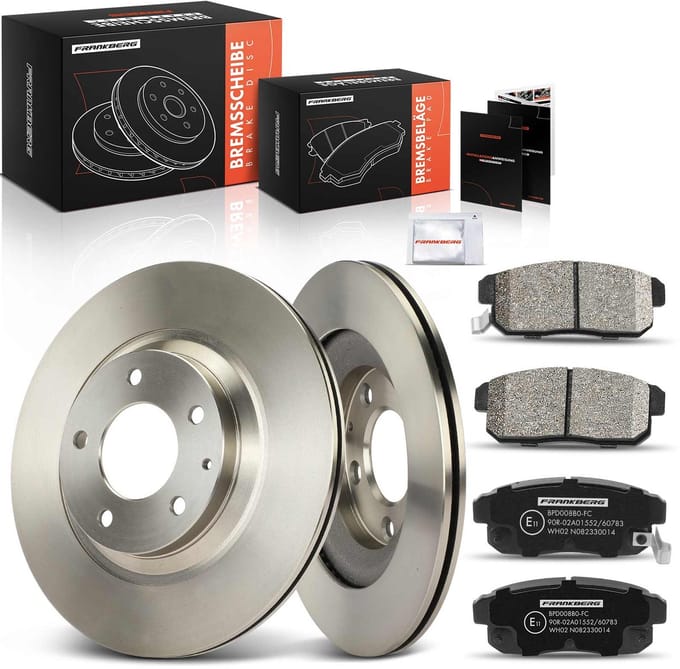 Frankberg 2x remschijven 4x remblokken achteras voor Mazda