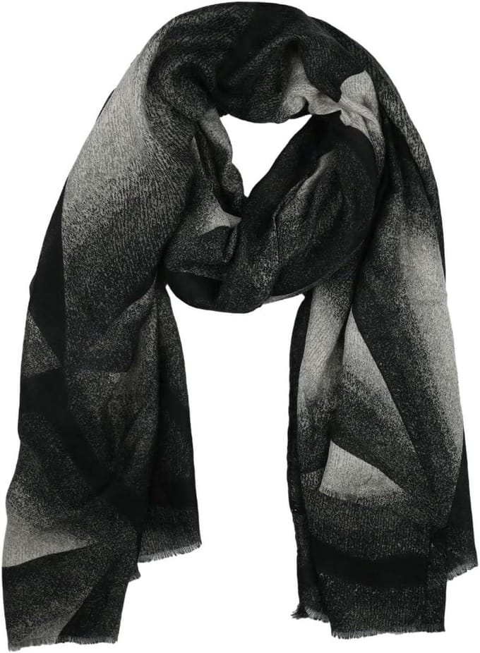 Dames Sjaal - Viscose Sjaal - Outfit Completeren - Geometrisch Patroon - 180 x 90 cm - Kleurverloop