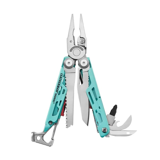Leatherman Signal Aqua Zilver – Complete Outdoor Multitool Met Frisse Look