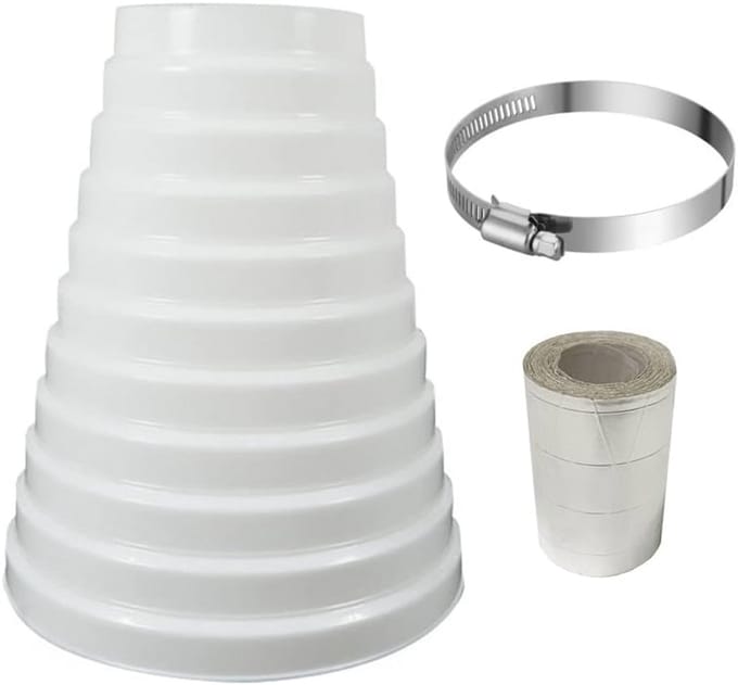 Universeel verloopstuk voor ventilatiesystemen 100-200 mm - Duct Inline Reducer Increaser Connector