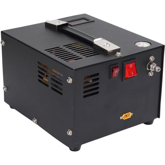 Luchtcompressor Draagbaar 4500Psi 30mpa 12V Hogedrukpomp Olie Water Vrij voor Geweer Paintball Tank wit